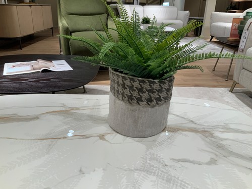Natuzzi fabric storage pot - storage,