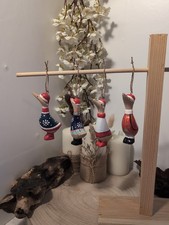 Fairtrade Wooden Hand Carved And Painted Xmas Tree Hanging Ornament Ducks