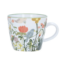 Birds mug pretty floral - birds, mug,
