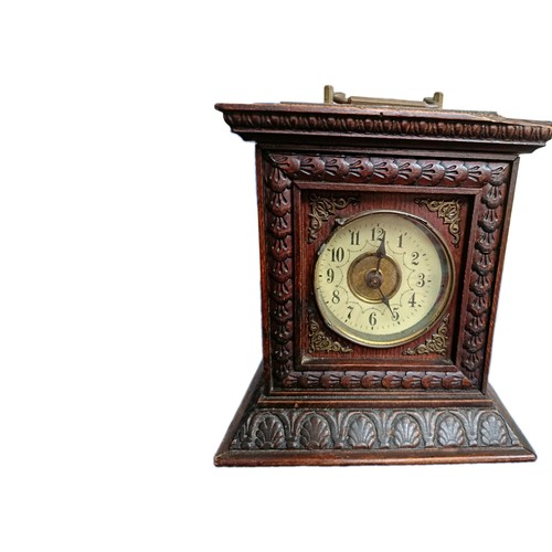 Antique junghans carved oak - carved,