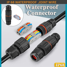 Waterproof Junction Box Connector Electric Cable Inline Wire Slim Plug IP68