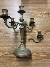 Vintage heavy large Brass Candlesticks Candle Holders 5 tier candelabra