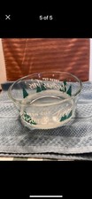 -CHRISTMAS Glass Salad Bowl,7” X 3.5”,FRESH CUT CHRISTMAS TREES “Martha Stewart