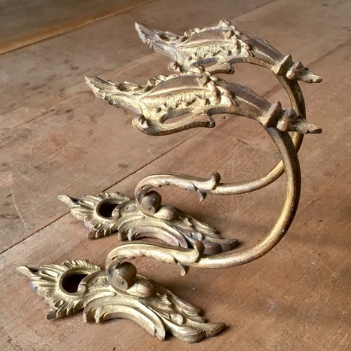 Pair gilt brass curtain tie - pair,