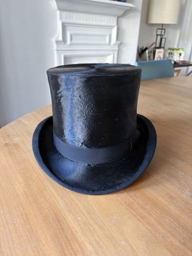 Large black silk - black, antique