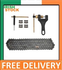 Trkimal 420 Chain 132 Link + Breaker for 50-125cc Dirt Bike ATV Quad Go Kart -IR