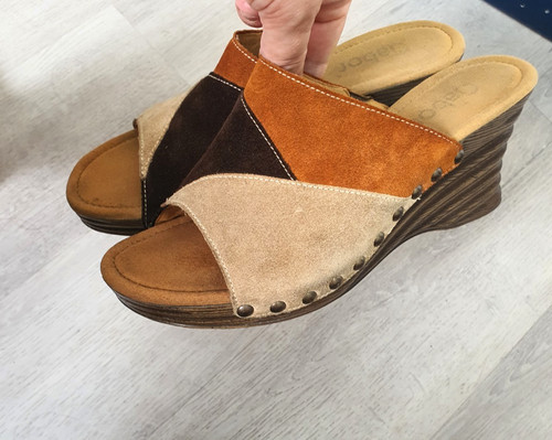Gabor brown suede leather - brown,