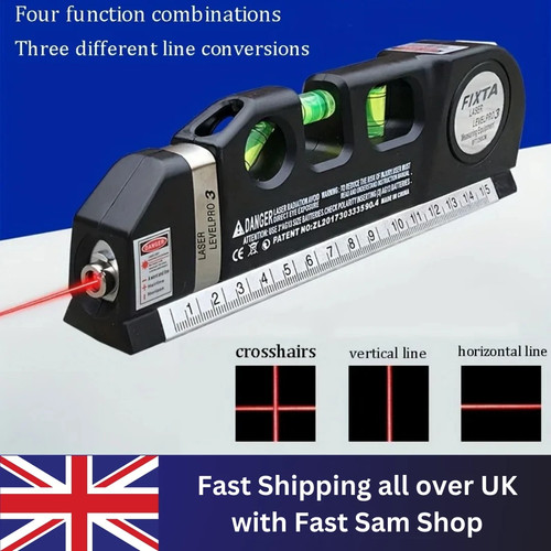 Spirit level with laser - with,