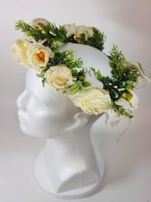 Ivory rose boho flower crown - boho,