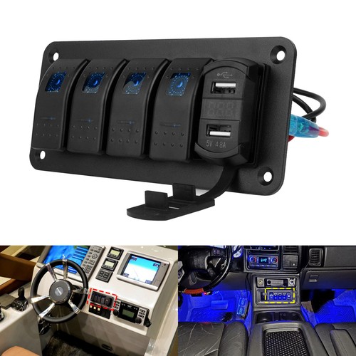 12v 24v gang - 4, blue