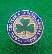 IRISH TRADE UNION, KILRUSH DOCKERS AND GENERAL WORKERS UNION BADGE, Ireland