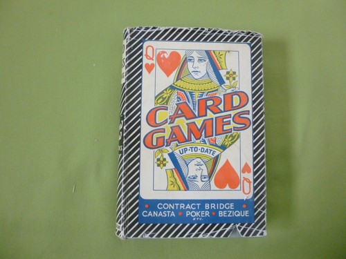 Old hardback card games book - old,