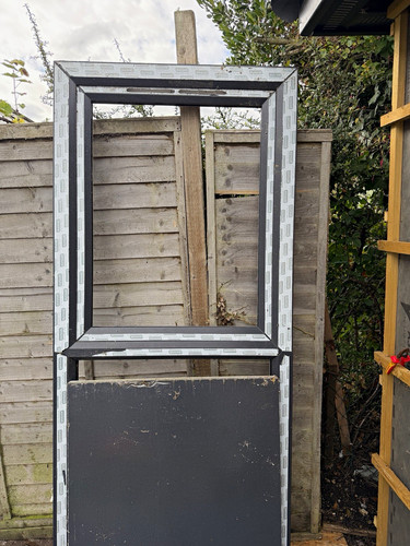 Grey upvc fixed home window - upvc,