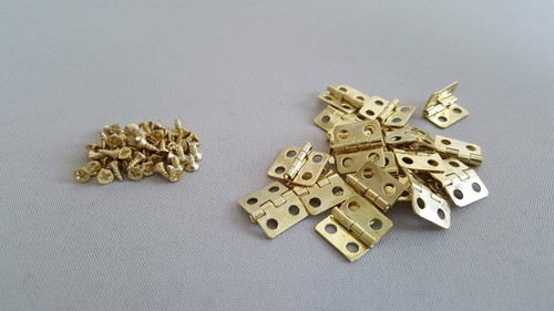 Hinges mini gold - gold, 13x12mm