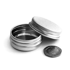 15ml Small Round Aluminium Screw Lid Tin Pots Jar Container Cosmetic Travel JIA