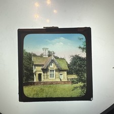 Antique Magic Lantern Slide Abbots Bromley Staffordshire Goat Lodge 