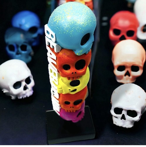 Beavertown skulls beer tap - skulls,