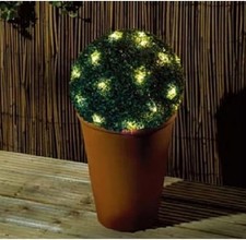Solar Powered 20 LED Topiary Ball Hanging Garden Light for Outdoor Décor