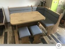 KITCHEN DINING CORNER SEATING BENCH TABLE 2 STOOLS WITH STORAGE