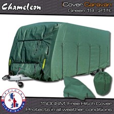 Caravan Cover Green 19-21ft 4 zips, Water Proof and Breathable 4 Ply