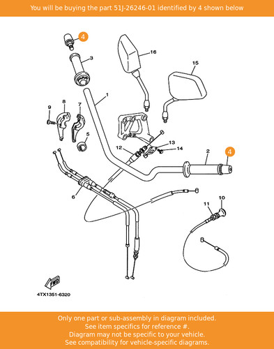 Yamaha end grip - yamaha, end,