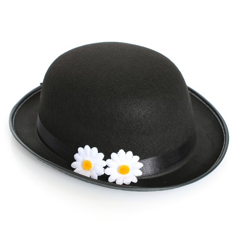 Black bowler hat with - bowler,