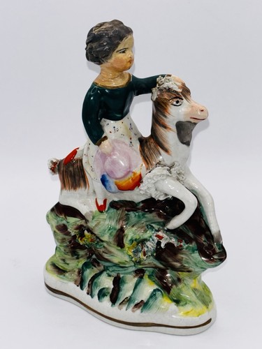 Antique staffordshire girl - antique,