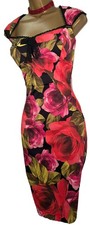 Karen Millen Black Red Roses