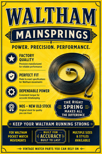Mainsprings waltham pocket - mainsprings,