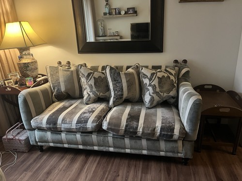 Drop arm sofa feathers velvet - arm,