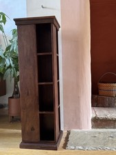 Solid Teak  Revolving Storage Shelves,  35x35cm base, 111cm High DVD sized 