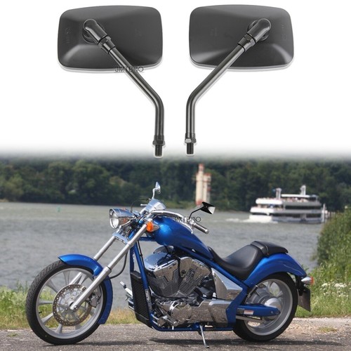 Black motorcycle rear mirrors - rear,