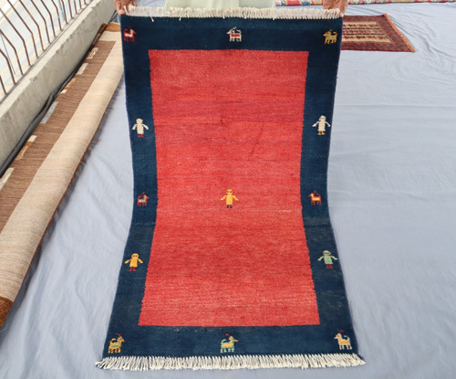 3x5 afghan gabbeh wool - wool, rug