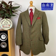 Gieves & Hawkes Savile Row (38R) Windowpane Tweed BESPOKE Sport Coat Jacket