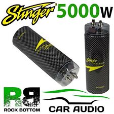 5000 Watt 5 Farad 12 Volt Car Amplifier Amp Bass Digital LED Power Capacitor Cap