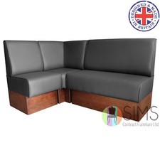 Modular Plain Back Banquette Fitted Bench Booth Seating - Diner, Restaurant, Bar