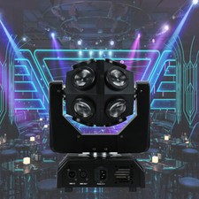 4x 12x12W 4in1 LED RGBW 1315Ch DMX Moving Head Beam DJ Stage Wash Light Effect
