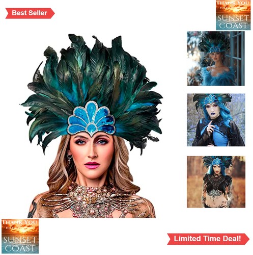 Feather headdress for women - headdress,