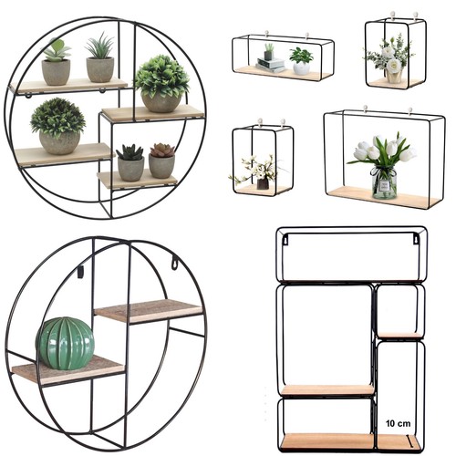 Wall unit metal wire wood - metal,