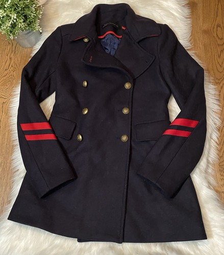 Zara woman navy blue military - blue,