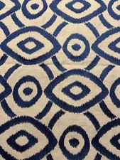 WILLIAM YEOWARD DESIGNERS GUILD FABRIC VALENTINA INK EMBROIDERED LINEN 1m x FW