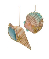 Set of 2 Tin Scallop & Triton
