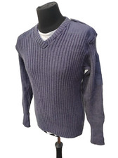 British air force blue-gray V-neck wool jumper sweater military sweatshirt RAF