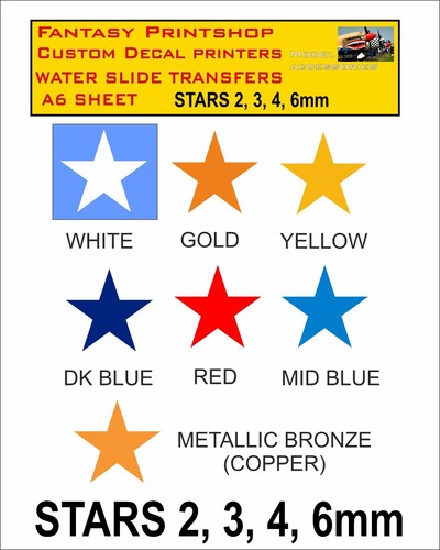 Stars decal sets water - decal,