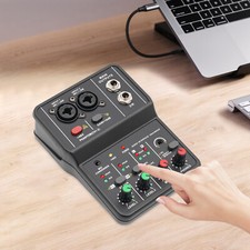 2-Channel USB Audio Mixer with Phantom Power and Real-Time Monitoring