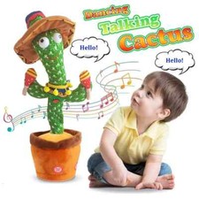 Dancing Cactus Plush Toy Doll Electronic Recording Shake With Song Funny Gift US