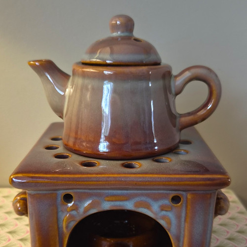 Vintage ceramic teapot stove - teapot, &
