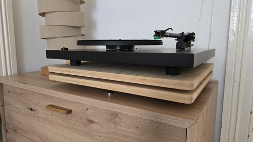 Bamboo record player - record, isolation