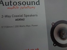 Autosound 2-Way Coaxial Speakers ASX542 BNIB Blaupunkt Bang&Olufsen Pioneer