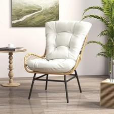 White Patio Wicker Chair